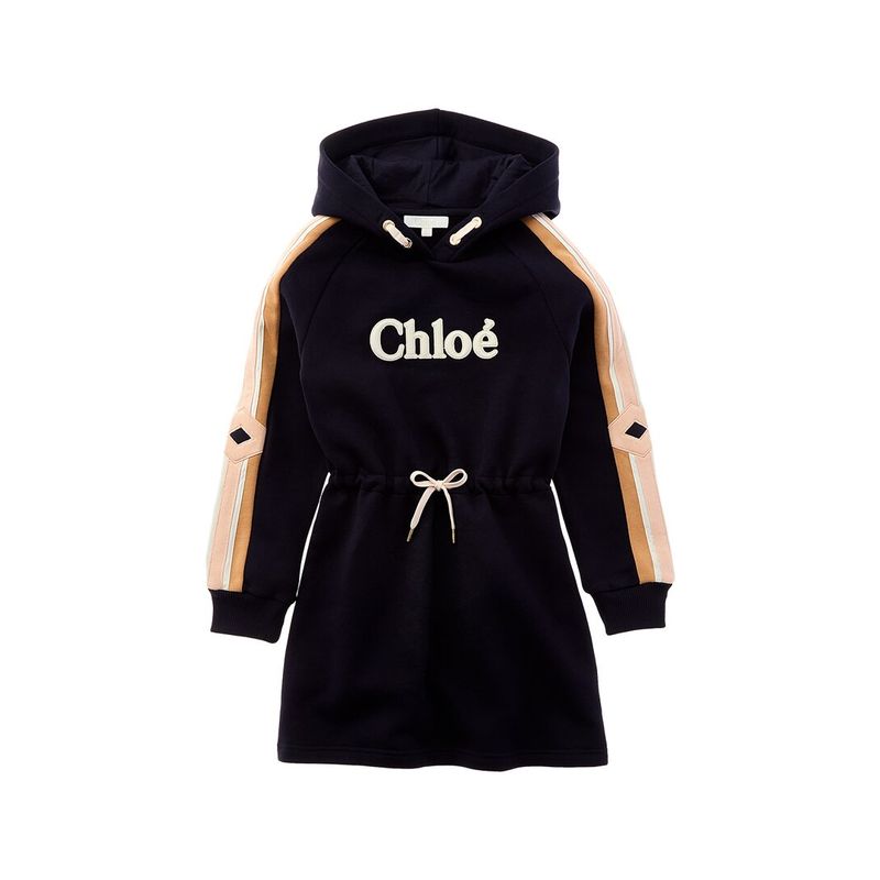 Chlo Girls Hoodie Dress, Blue